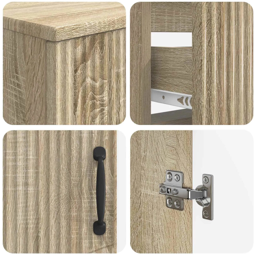 Set di armadietti da bagno in 3 pezzi HOORN Rovere Sonoma 3417794