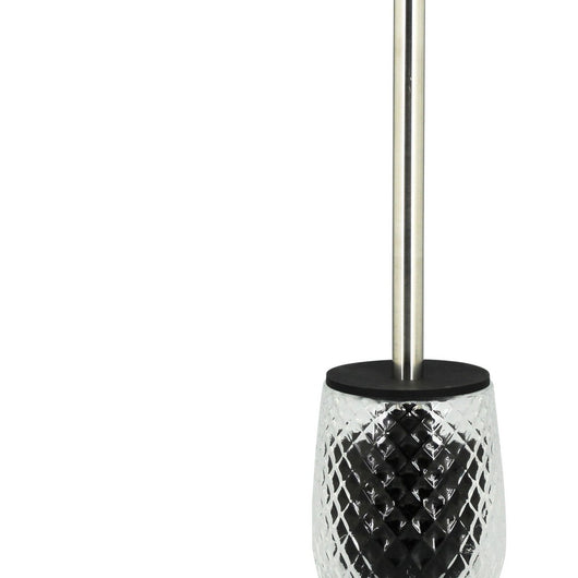 Portascopino in vetro trasparente - serie Ghiaccio