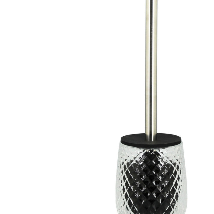 Portascopino in vetro trasparente - serie Ghiaccio