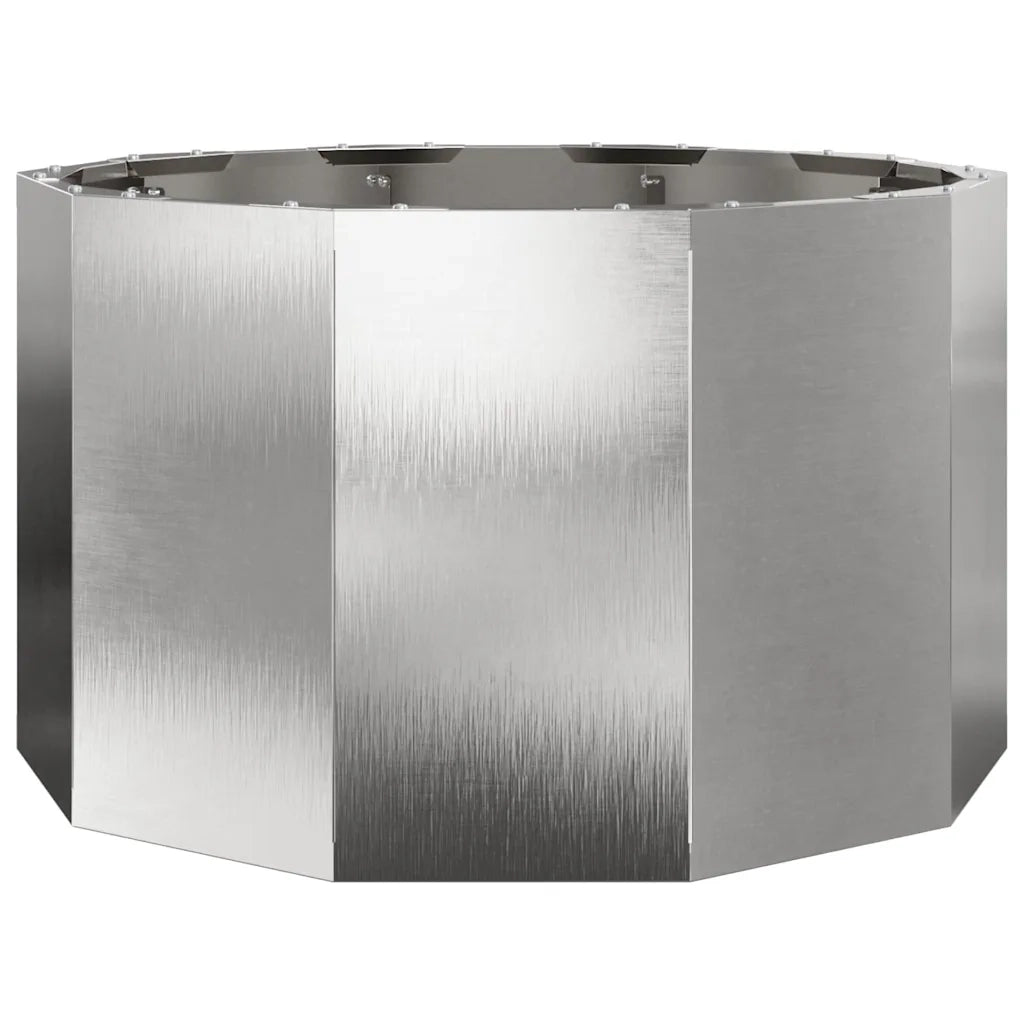 Fioriera-Vaso-Contenitore per Piante Argento 60 x 60 x 35 cm Acciaio inossidabile