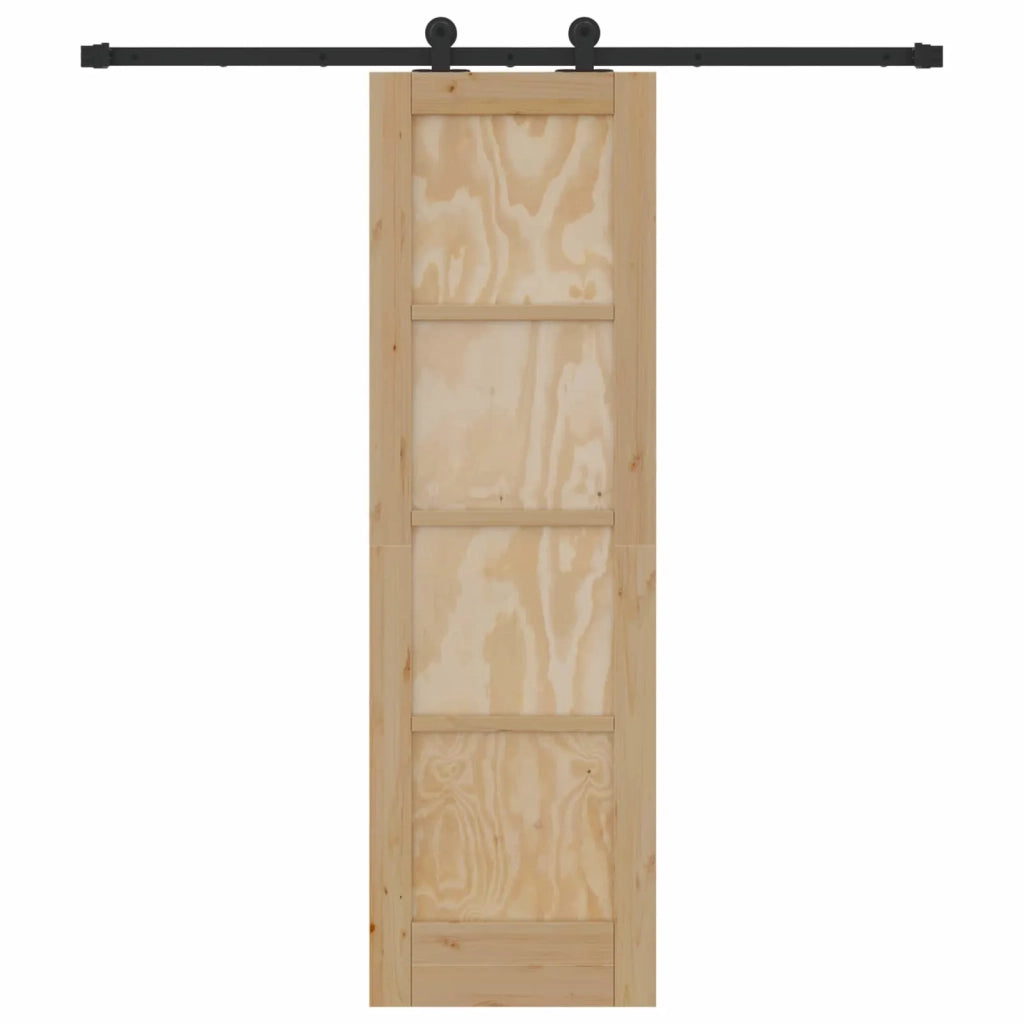 Porta scorrevole Naturale e Nero 61 x 198,5 cm 3445449