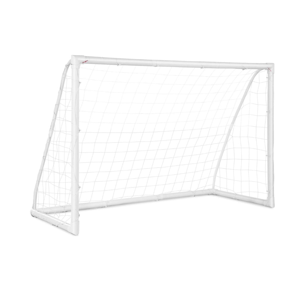 Porta da calcio portatile per bambini con struttura in PVC resistente, Porta da calcio e rete per cortile Bianco-Ricreazione outdoor