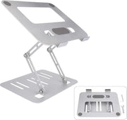 Stand per Laptop Regolabile in Altezza per Notebook da 10 a 17 Pollici - Stabile e Antiscivolo (Argento Grigio)