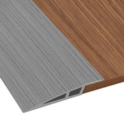 Profilo di transizione per pavimento - Striscia di compensazione di altezza - Livellamento pavimenti - Striscia autocollegante robusta in PVC - 1 metro 7 cm di larghezza - Grigio a imitazione del legno