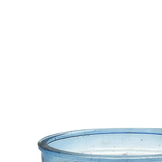 Portasapone in vetro azzurro sfumato - serie Drops