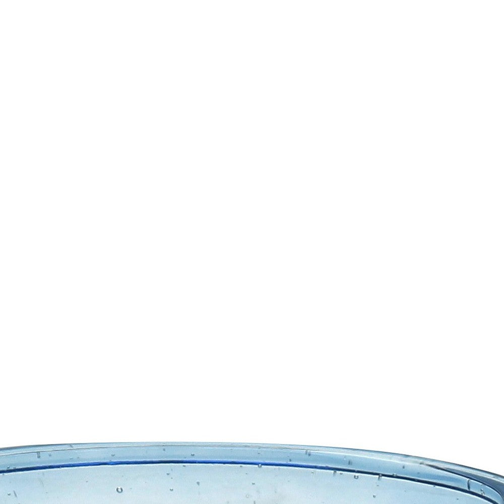 Portasapone in vetro azzurro sfumato - serie Drops