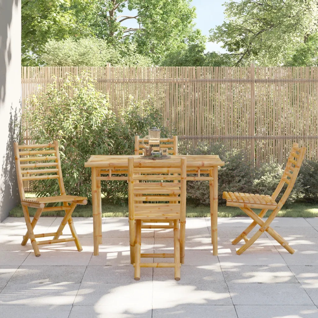 Sedie da Giardino Pieghevoli 4 pz 43x54x88 cm in Bambù 3278517