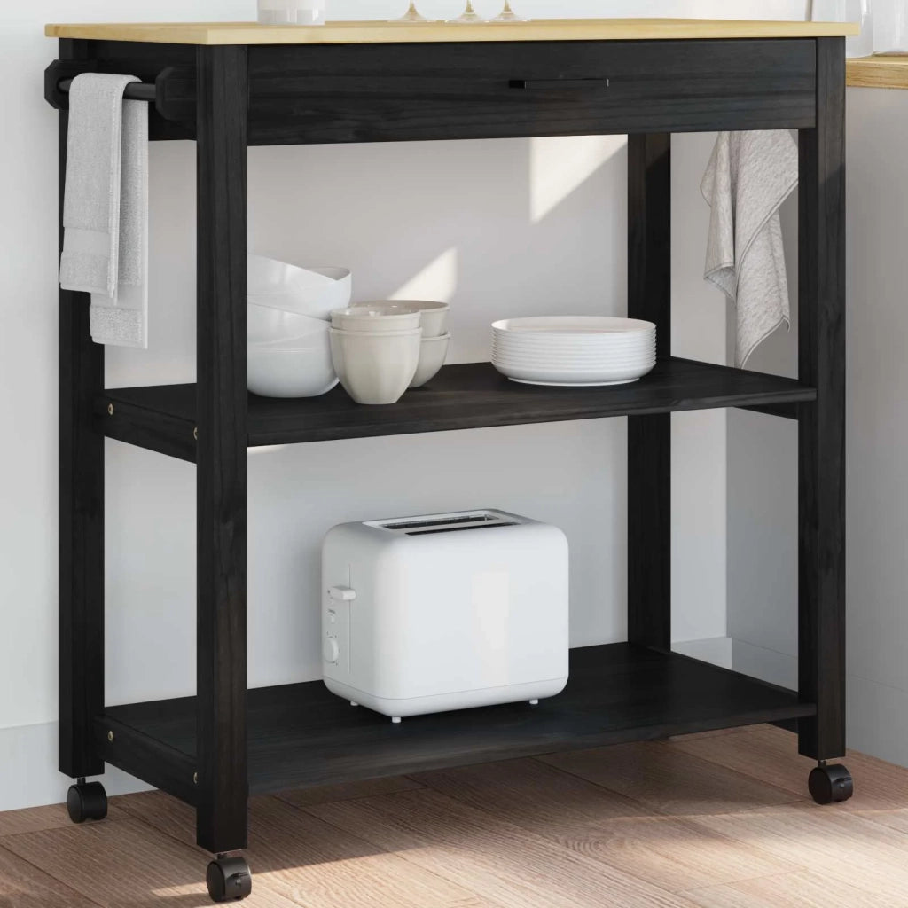 Carrello da Cucina MONZA Nero 84 x 40 x 88,5 cm CFW1181736
