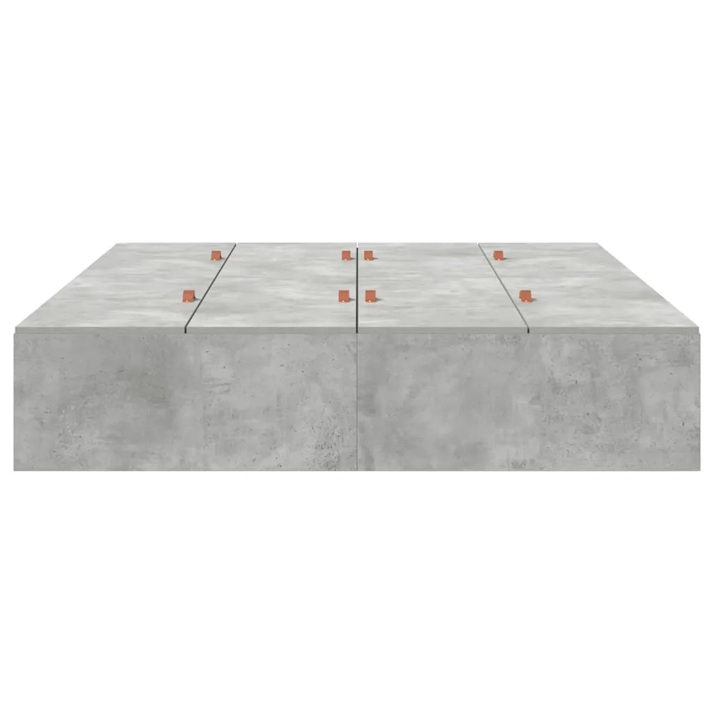 Struttura letto con contenitore Grigio cemento 140 x 190 cm 3335432