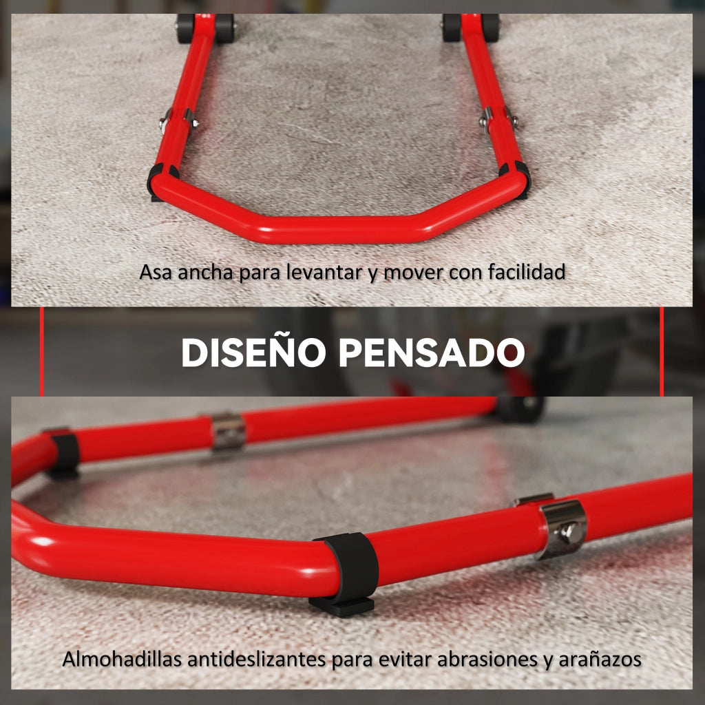 Supporto Ruota Moto Anteriore e Posteriore ¨C zephmum ¨C Convertibile, Carico 390 kg con Adattatori a U e L