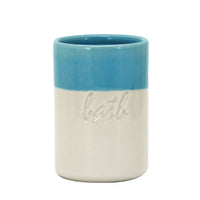 Bicchiere in ceramica blu/bianco - serie Bath