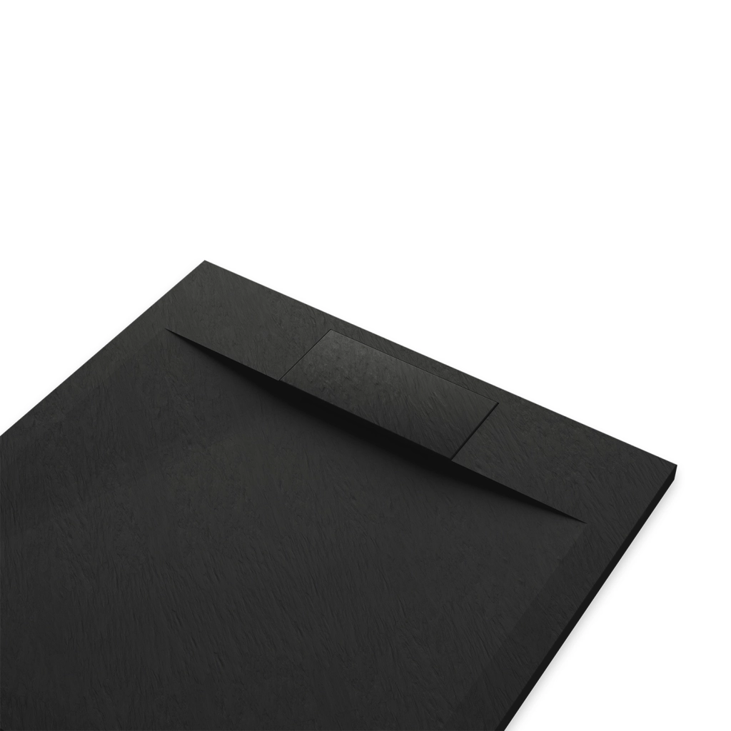 Piatto doccia 80x80 effetto pietra colore nero | Cosmos