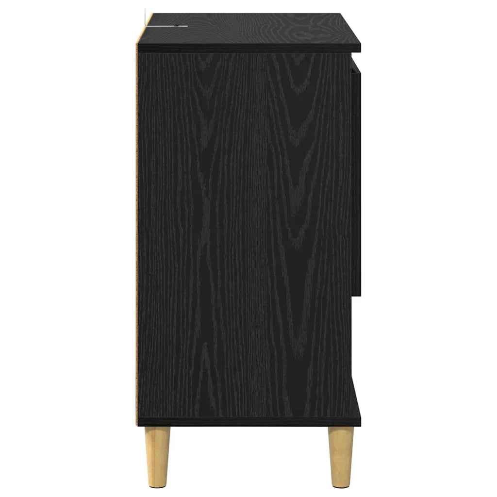 Credenza | Sideboards 2 pcs Rovere Nero 60 x 35 x 70 cm Legno multistrato