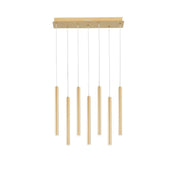 LAMPADARIO LED PYPE 35W 3-4-6500K 57XH200CM ORO.