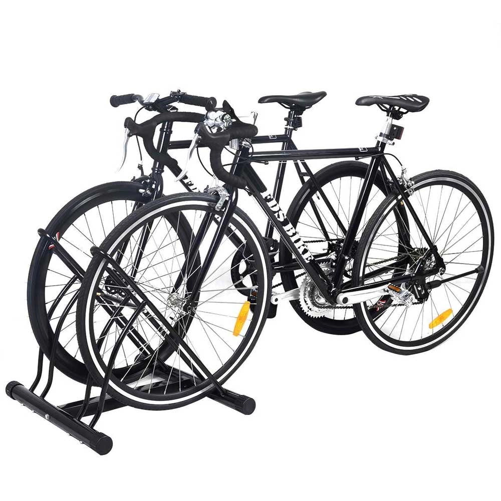 Rastrelliera Porta Bici 2 Posti Multipla Cavalletto Parcheggi Biciclette Acciaio