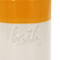 Bicchiere in ceramica giallo/bianco - serie Bath