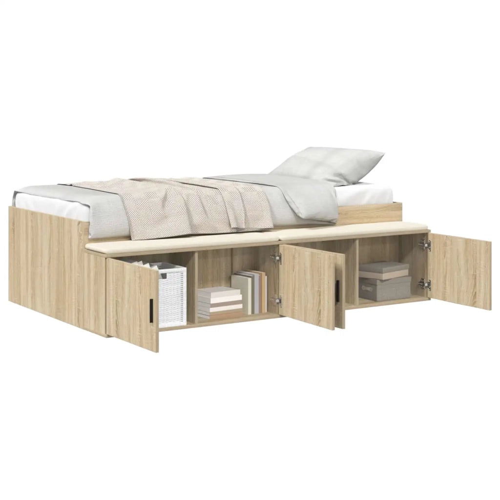 Struttura del letto con cassetto Rovere Sonoma 90 x 190 cm 3335207