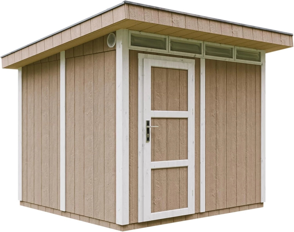 Casetta da Giardino di QUALIT? PREMIUM 5,9m?²-L279xW293cm - TIMBELA M903-TERRA BROWN