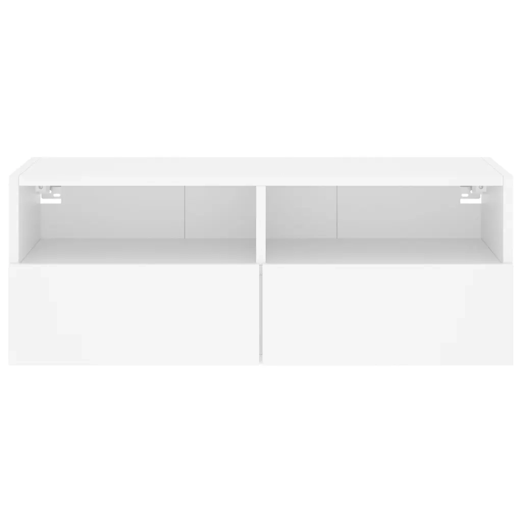 Mobile TV a Parete Bianco 80x30x30 cm in Legno Multistrato