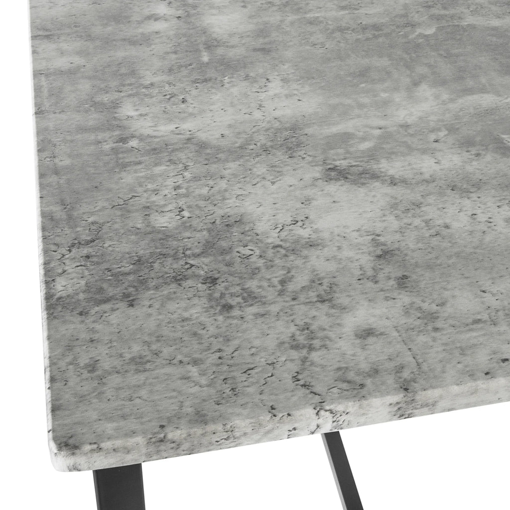 Set 5 Pezzi Tavolo con 4 sgabelli Mobile Bar per casa Stile Industriale L100*P60*A87 cm Grigio OGT11-HG