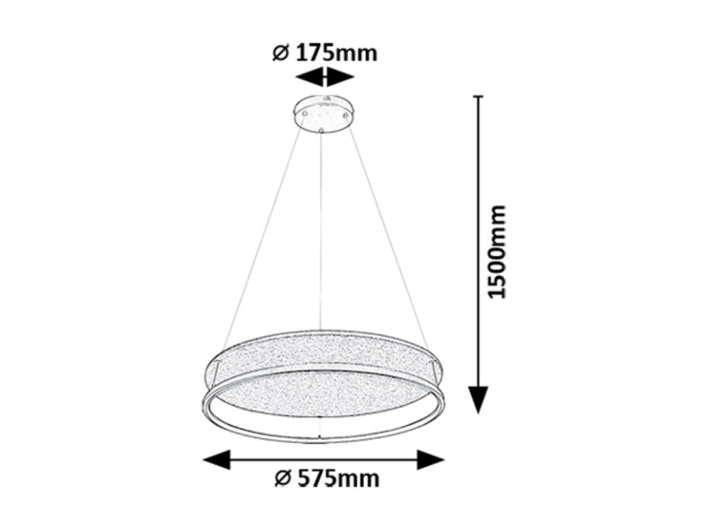 Lampada a sospensione LED ring Farenzo 40W Rabalux