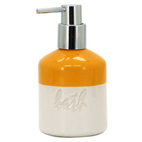 Dispenser in ceramica giallo/bianco - serie Bath