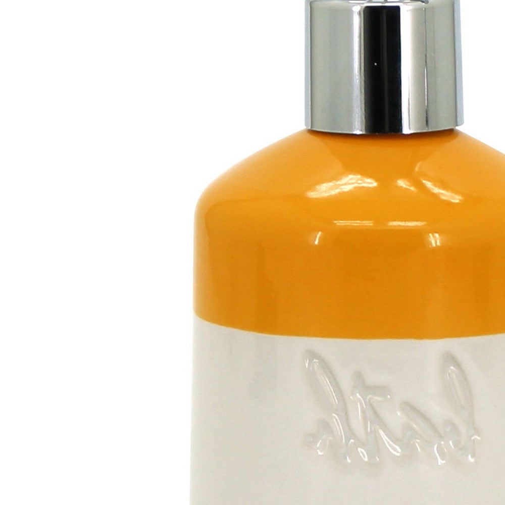 Dispenser in ceramica giallo/bianco - serie Bath