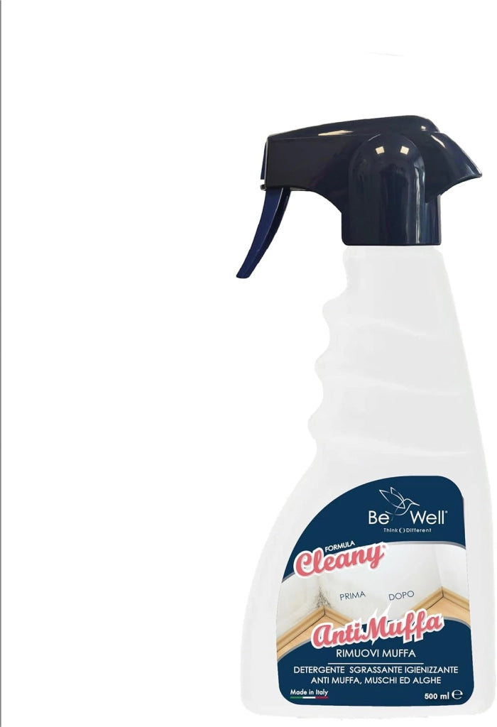 CLEANY Rimuovi Muffa - Antimuffa per Muri Interni ed Esterni ad Azione Rapida, Spray Antimuffa Igienizzante Pronto all'Uso, Ideale per Rimuovere Muffe, Muschi e Funghi