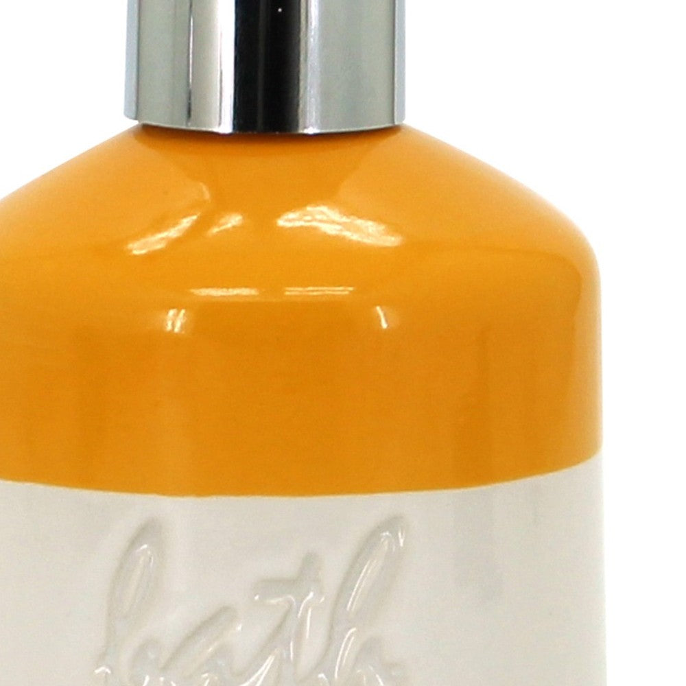 Dispenser in ceramica giallo/bianco - serie Bath