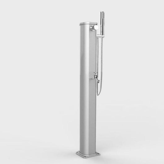 Doccia Solare In Alluminio Jolly Go 17,5Lt Con Doccetta Mobile E Lavapiedi Colore Inox Paint Cv-Jg180/9007