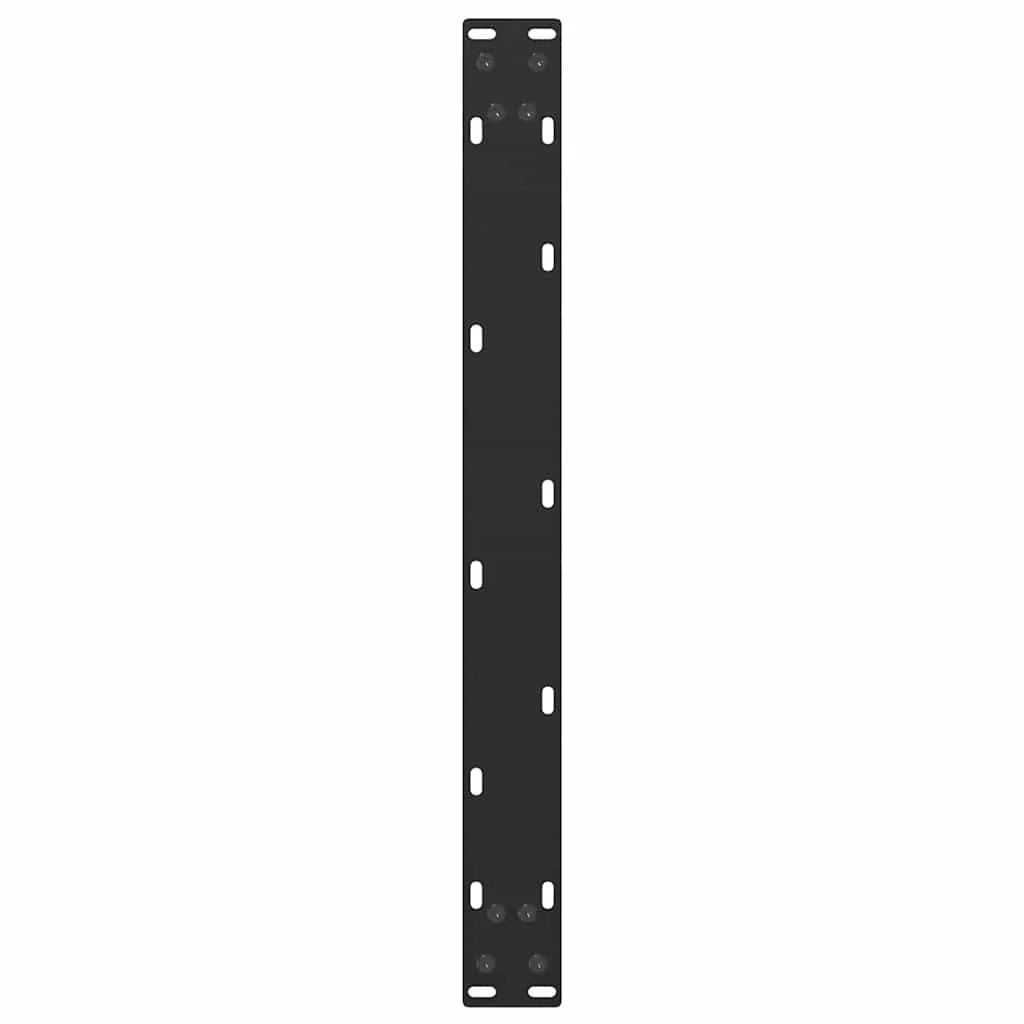 Set di 2 gambe per tavolino da caffè a forma di U dal design moderno 60 x 30 cm con piedini regolabili in acciaio nero 02_0057380