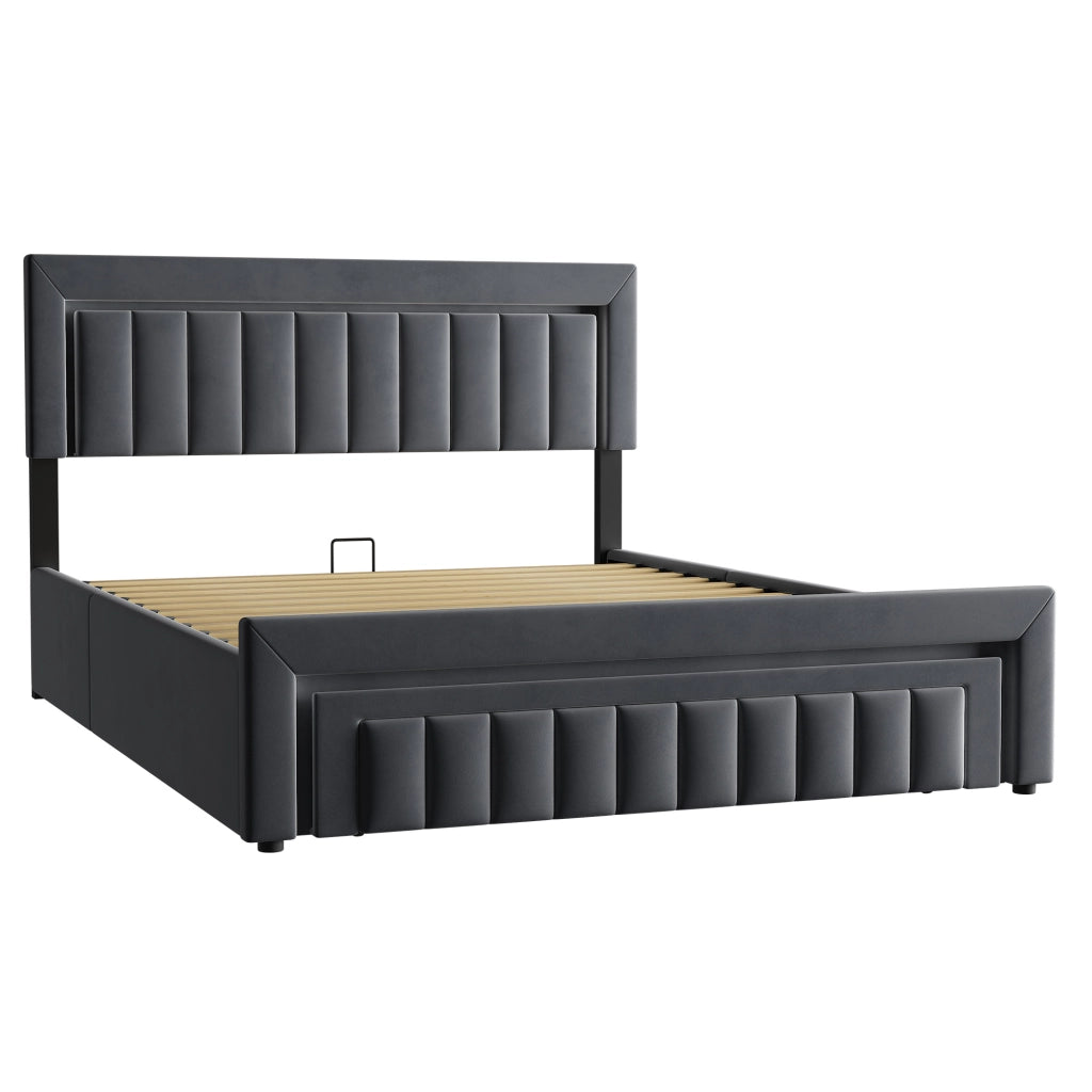 Letto contenitore 160x200 cm, colore grigio