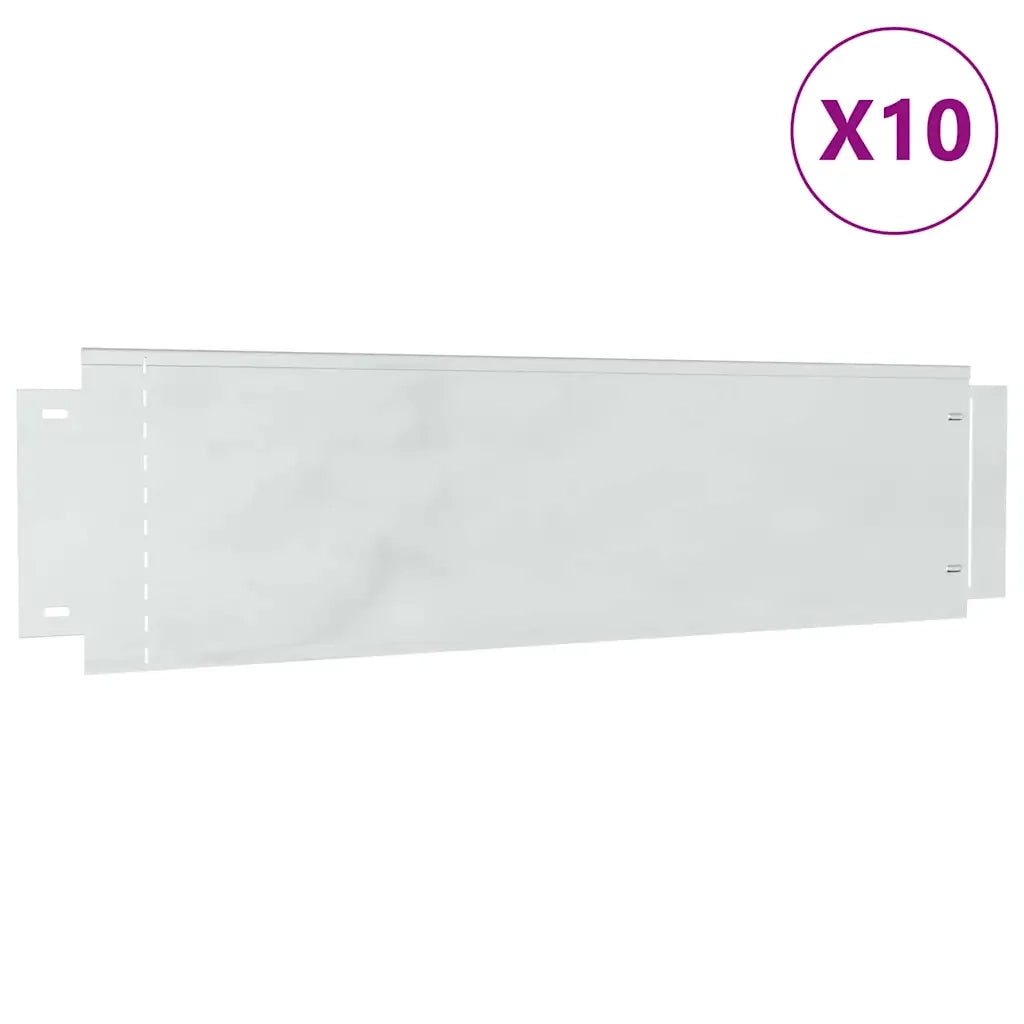Bordure per prato 10 pz Argento 100 x 25 x 0,07 cm CFW2356516