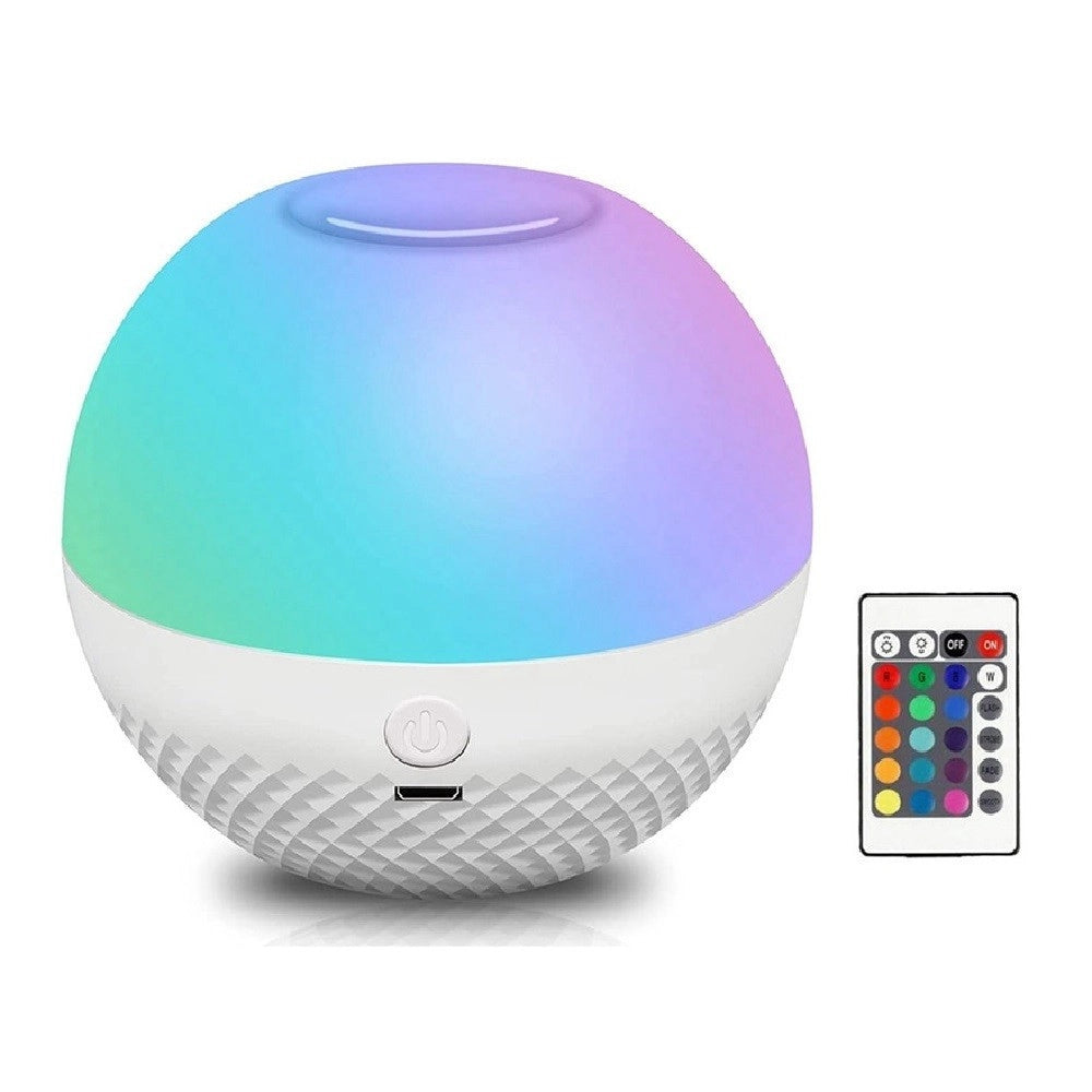 Trade Shop - Luce Notturna Led Rgb Telecomando Batteria Ricaricabile 1.8 Watt Dc5v Cy-pg01 -
