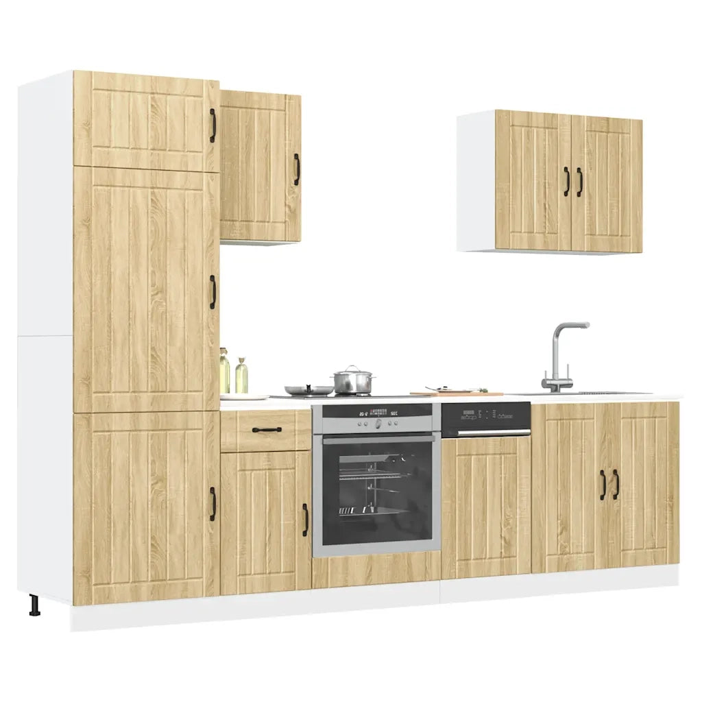 Set Mobili da Cucina 7 pz Lucca Rovere Sonoma in Truciolato 3314774