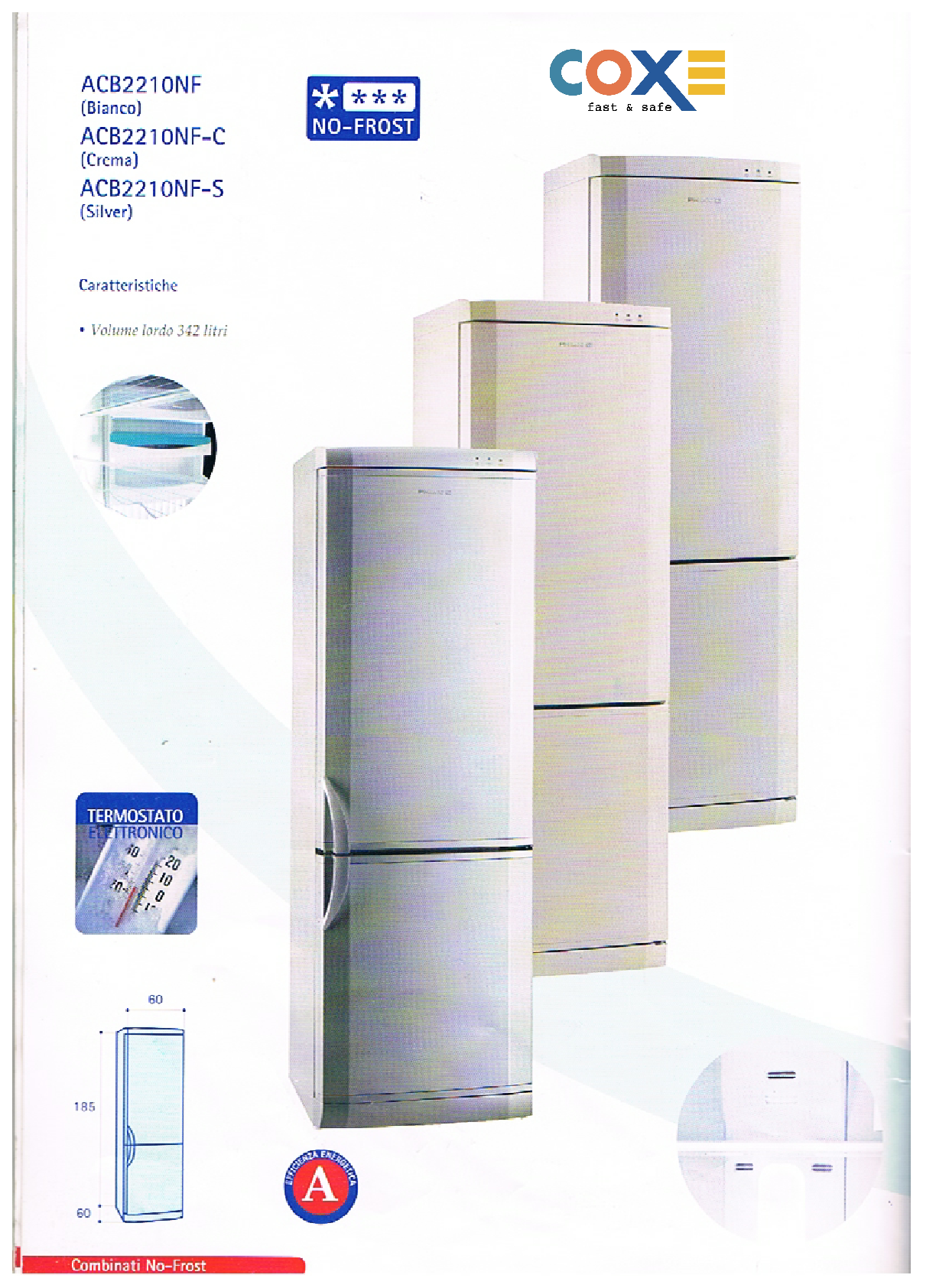 Frigorifero combinato acb2210 nf +