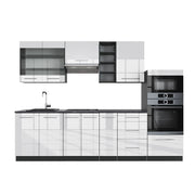 Cucina componibile Fame-Line Bianco lucido/Antracite 280 cm, PL Antracite Vicco