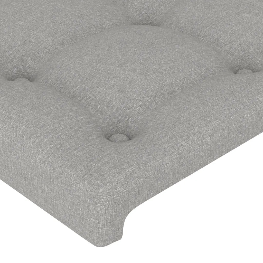 Testiera ad Orecchio Grigio Chiaro 183x16x78/88 cm in Tessuto 3119216