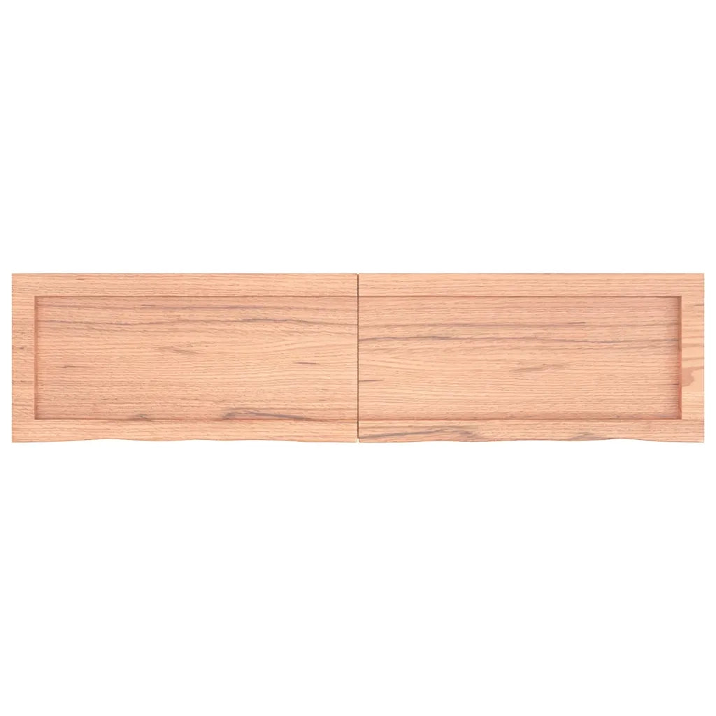 Piano Bagno Marrone 120x30x(2-4) cm Legno Massello Trattato 3156137