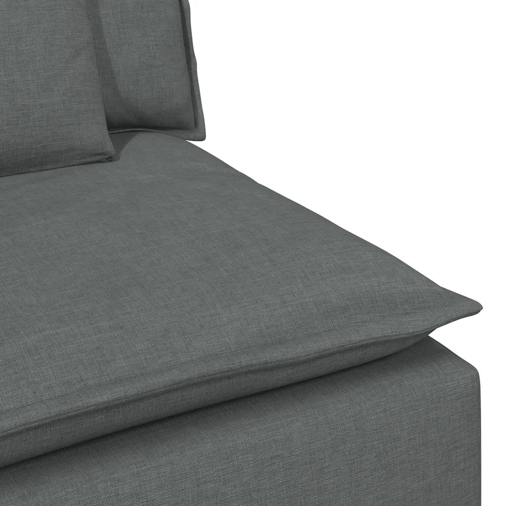 vidaXL Divano Modulare con Cuscini Grigio Scuro