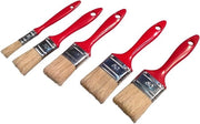 Set di pennelli piani - Pennelli per vernice - 5 pezzi - Rosso
