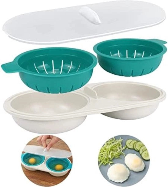 Verde-Blu 
Eipocheerder 
Facile da usare - Produttore di brunch - Cottura delle uova - Eipocheerder 
Facile da usare - Produttore di brunch - Uova 
Facile da usare - Produttore di brunch - Pasqua