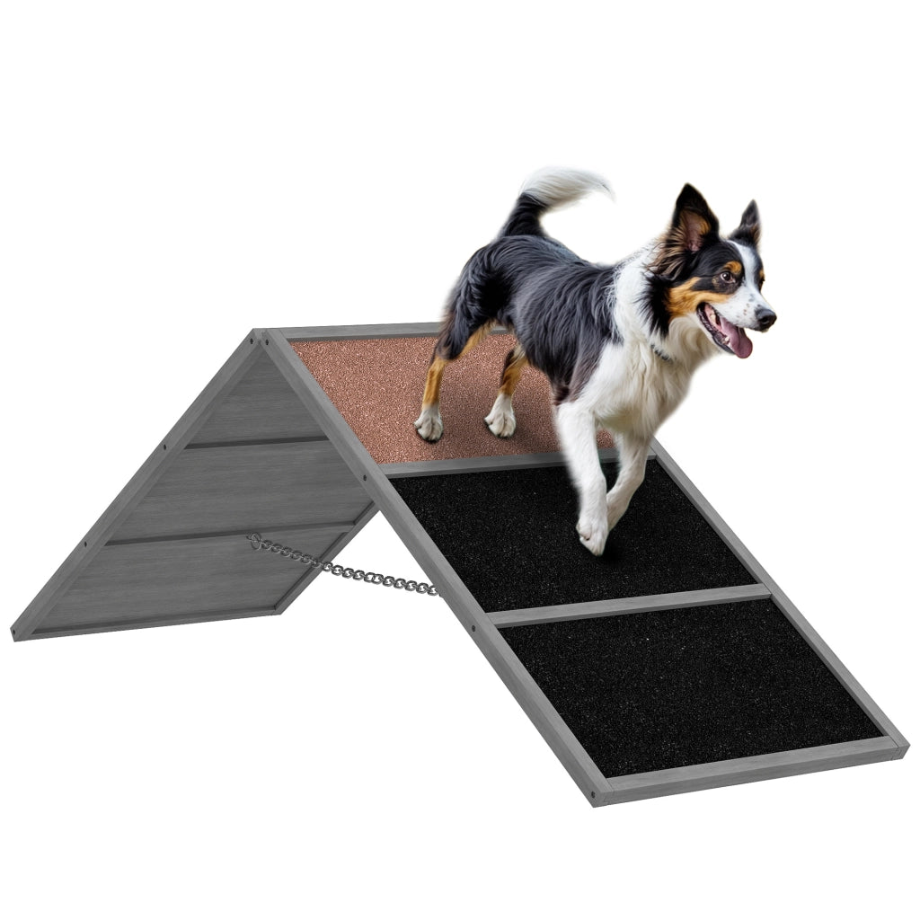 Attrezzatura Agilit¨¤ per Cani Rampe ¨C zephmum ¨C Grigio 173x59x66 cm