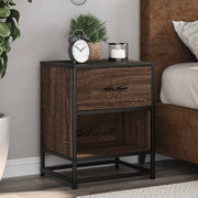 Comodino-Tavolino da notte Rovere Marrone 40x31x50 cm in Truciolato 795950