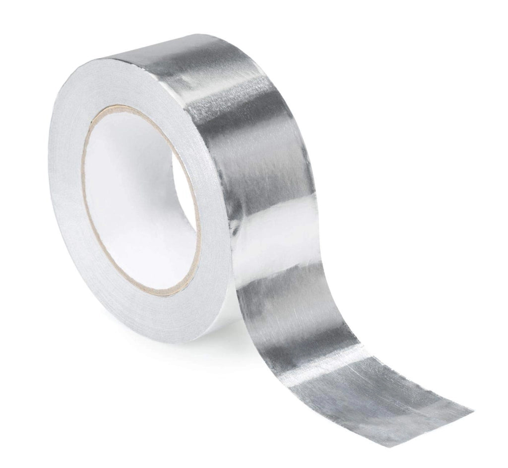 Nastro adesivo in alluminio per alte e basse temperature 5 cm x 25 m tubo stufa