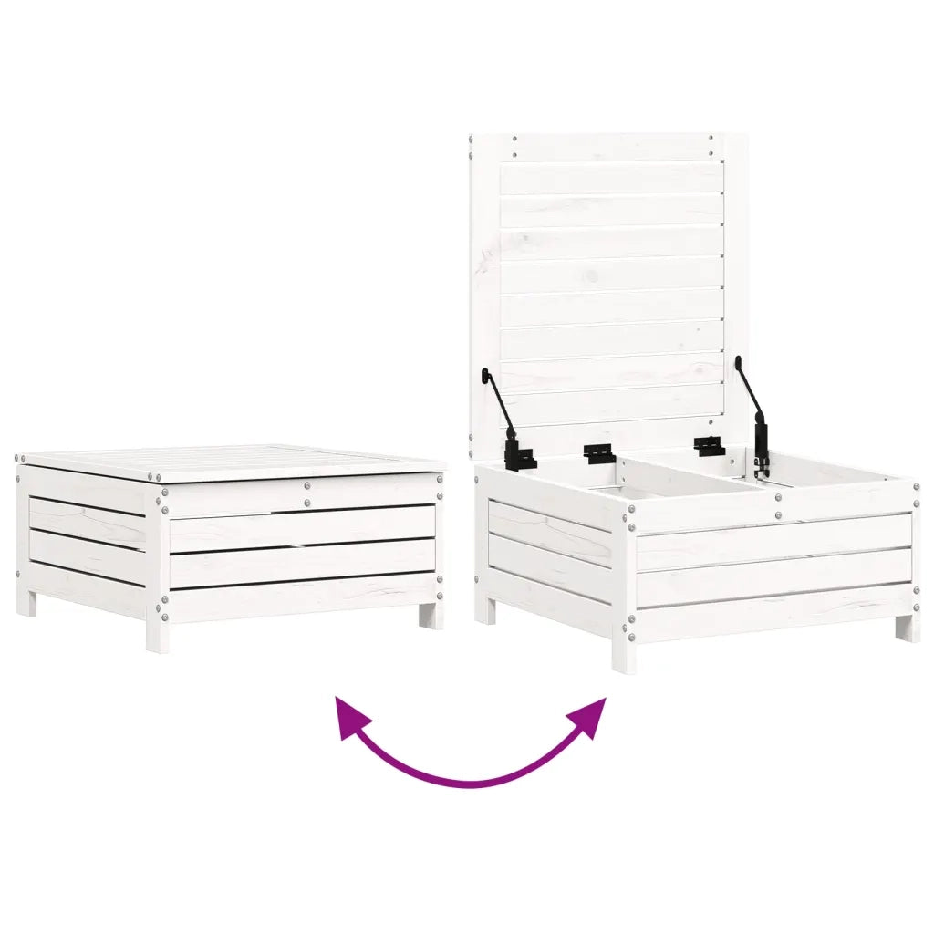 Set Divani da Giardino 8 pz in Legno Massello di Pino Bianco 3250589