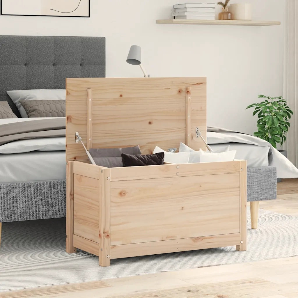 Contenitore Portaoggetti 80x40x45,5cm Legno Massello Pinocod mxl 73412