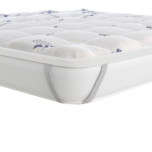 Topper 1 Piazza e Mezzo Trapuntato 300 gr/mq con Elastici Air Traspirante Bianco