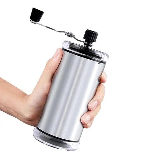 Molitore manuale a 6 impostazioni regolabili mola caffè in acciaio inossidabile con manubrio portatile e mozzicone a gancio