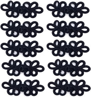 10 paia di chiusure per maglia in plastica a forma di rana per tratti di cucito per cappotti, giacche, sciarpe, giubbotto e costumi, abbigliamento, cucito, nero